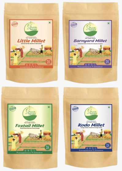 Millet Combo - Barnyard, Kodo, Little, Foxtail (8 lbs)