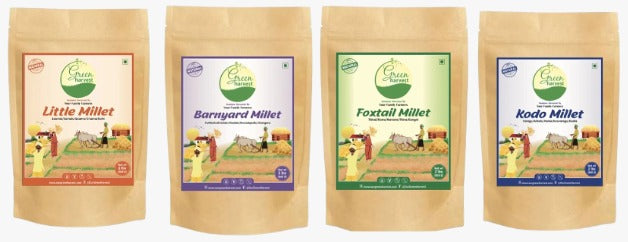 Millet Combo - Barnyard, Kodo, Little, Foxtail (8 lbs)