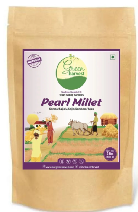 Pearl Millet (2lbs, Unpolished)