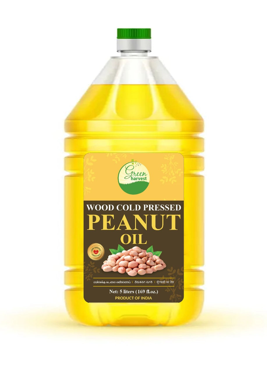 Cold Pressed, Unfiltered and Unrefined Peanut Oil (1, 2, 5 Liter)